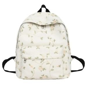 Floral embroidery students bag casual canvas bag