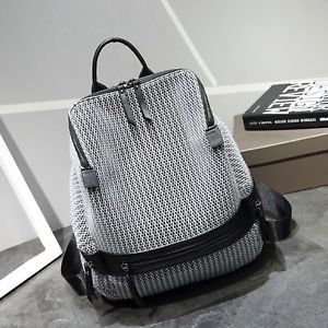 Curved shoulder straps female backpack zipper