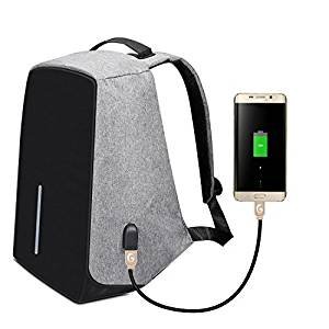 College Backpack, Business Laptop Backpack, Anti-theft Water Resistant Computer USB Charging Port, Lightweight Travel Bag Perfec