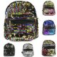 Girls school backpack hiking tour sequined shoulder bag lady