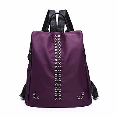 Handbag nylon backpack curling black, dark blue, purple