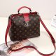 Women's rivet / zipper PU (polyurethane) / PU handbag color block red / coffee / autumn amp; winter