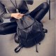 Women bag backpack zipper black