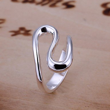 Female rings, Silver, classic silver wedding party, casual adjustable