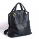 Neutral leather backpack handbag outdoor, office and professional black