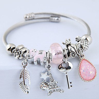 Women fashion bracelet, diamond tower, leaves, stylish and elegant bracelet jewelry, daily