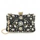 Women's Flower Polyester Evening Bag Flower Black/Gold/Silver