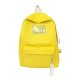 Neutral canvas backpack student backpack bag outdoor travel letter