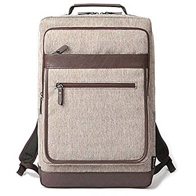 Classic casual canvas shoulder bag backpack notebook, Black / Coffee / Gray