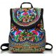 Flower pattern embroidered female backpack small backpack shoulder bag