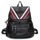 Women's School Travel Black Flag Backpack One-Shoulder Zipper Bag