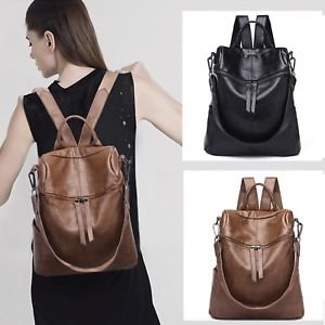 Waterproof curved shoulder strap female backpack soft handle zip pocket