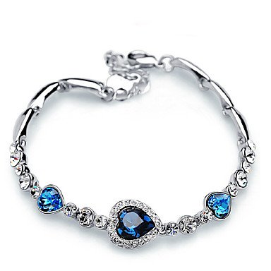 Woman crystal bracelet, heart classic, fashion bracelet jewelry, gifts daily