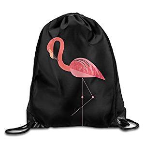 Flamingo neutral drawstring bag