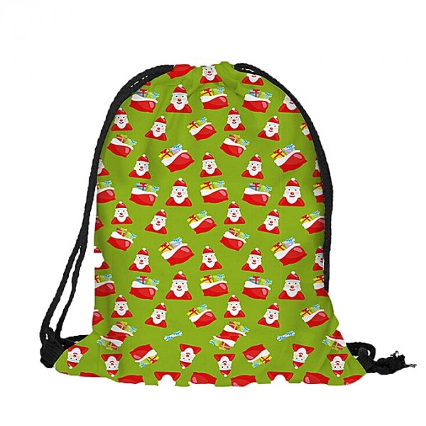 Women fashion print book bag Christmas bag Christmas backpack