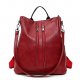 Women bag backpack fastener black , red , gray