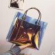 Zipper bag ladies handbag blue, gold, transparent bags, jelly bag laser