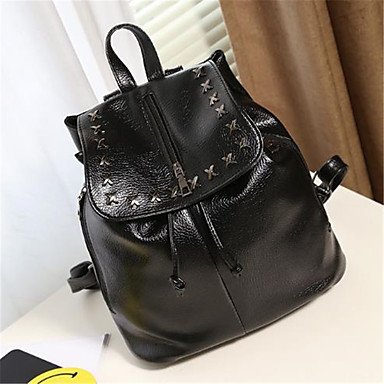 Women bag backpack zipper black