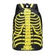 Large capacity casual style luminous skull print shoulder bag backpack