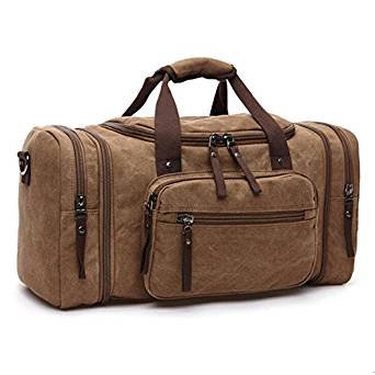 Large capacity canvas duffel bag leisure travel bag carry-on luggage