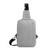 Men Messenger bag recreational sports travel bag shoulder strap suspenders return gray