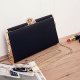 Women's PU evening bag solid color black / gold / red