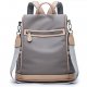 Nylon backpack zipper handbags black, dark gray, light gray