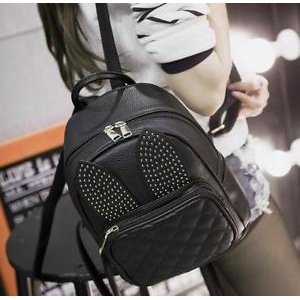 Female ear rivet school backpack travel backpack shoulder bag small