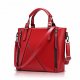 Women leather zipper bag handbag blue, black, red