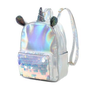 Girls backpack shiny holographic sequins bags handbags