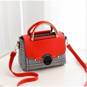 Contrast Color Backpack female fashion retro