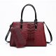 Women's PU Bag Set Crocodile 2 Piece Wallet Set Black / Brown / Wine