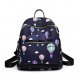 Handbag canvas backpack mode, printing characters blue, black, purple