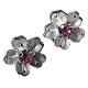 Cubic zirconia earrings cherry