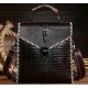 Tourist woman retro crocodile Backpack Messenger Bag