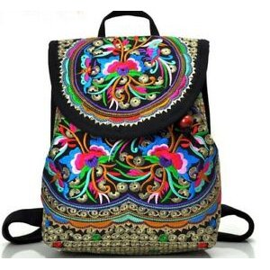 Embroidered Female Small Backpack Holiday Backpack Backpack Travel