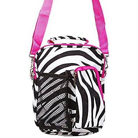 Zebra print backpack cross-body photography