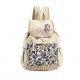 Lovely floral lace bow canvas backpack schoolbag travel photography backpack