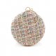 Women's Crystal Polyester/Alloy Evening Rhinestone Crystal Evening Bag Plaid Black/Almond/Autumn amp; Winter