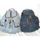 Denim + lobster clasp Drawstring Backpack