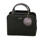 Female lady leather shoulder bag handbag purse messenger bag Messenger black