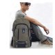 Women fashion minimalist canvas backpack schoolbag