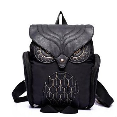 Handbag nylon backpack zipper black characters