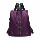 Handbag nylon backpack curling black, dark blue, purple