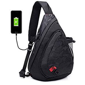 Sling Shoulder Bag, Outdoor Chest  Daypack, Multi-Pockets Design, Waterproof, Men & Women Large Capacity Backpack Cycling Hiking