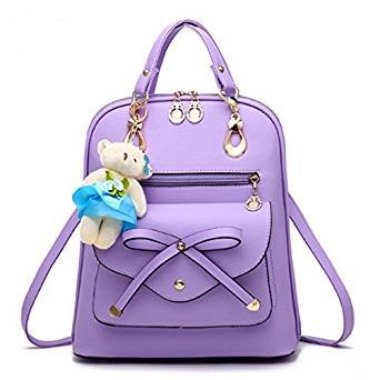 Women and girls of synthetic leather shoulder bag backpack school backpack purse