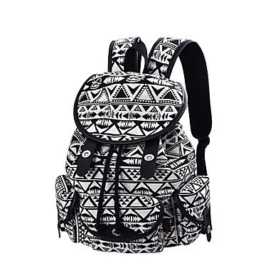 Women bag backpack button , layering geometry black , Cu , sapphire