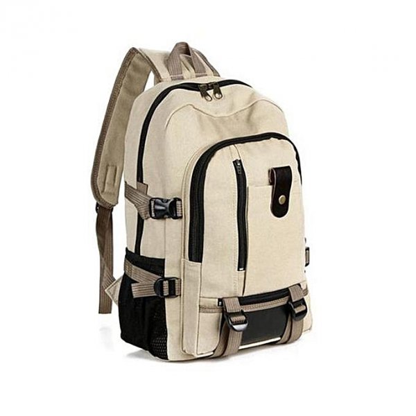 Stylish simplicity backpack canvas bag