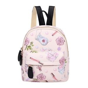 Floral printing soft backpack shoulder bag handle