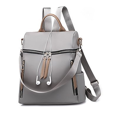 Canvas handbags, backpacks zipper black, gray